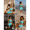 thumbnail image 3 of 2 Piece Women's Workout Set High Waisted Yoga Shorts Activewear Outfit Butt Lifting Sports Set Tummy Control Fitness Gym Pilates Training Clothes, 3 of 6