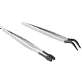 thumbnail image 2 of 2 Pcs of Rubber Tip Tweezers Set for Craft Laboratory Industrial Hobby Pliers Jewelry Stamp Plastic Box 15cm, 2 of 4