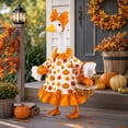 thumbnail image 5 of 23" Fall Porch Goose Outfit Pumpkin Dress Goose Costume, Fall Harvest Autumn Thanksgiving Courtyard Garden Patio Yard Decoration, 5 of 5