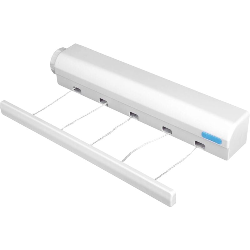 Foldable Wall-Mounted Laundry Dryer with 5 Lines, Extends to 3.75m, Indoor & Outdoor, 8kg Capacity