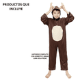 thumbnail image 4 of Disfraz De Primavera Venado Cola Blanca Ciervo Cafe Unitardo Unisex Infantil Talla 4 años, 4 of 6