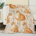 thumbnail image 3 of Orange Cat Blanket for Couch,Bed,Sofa, Soft Cozy Orange Cat Throw Blanket for All Season Orange Cat Decor Orange Cat Gift, Flannel Plush Blanket Lightweight Comfy for Adult Kids ” Orange Cat02, 3 of 6