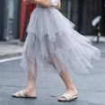 thumbnail image 2 of Zanarzt Tutu Toddler Tutu for Girls Skirt Layered Tulle Ballet Dance Princess Dress Birthday Outfit Grey,9-10 Years, 2 of 4