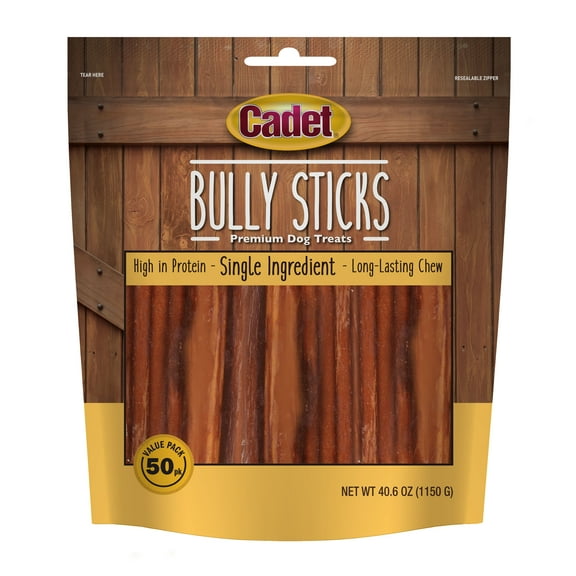 Cadet Bully Sticks Dog Treats 50 count Bully Sticks Dog Treats 50 count
