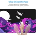thumbnail image 5 of Japanese Balck Blue Purple Wave Gaming Mouse Pad 31.5 X 11.8 Inch XL Cool Style Art Design Print Big Mousepad Extended Large Laptop Keyboard Non-Slip Rubber Base with Stitched Edges for Home Office, 5 of 6