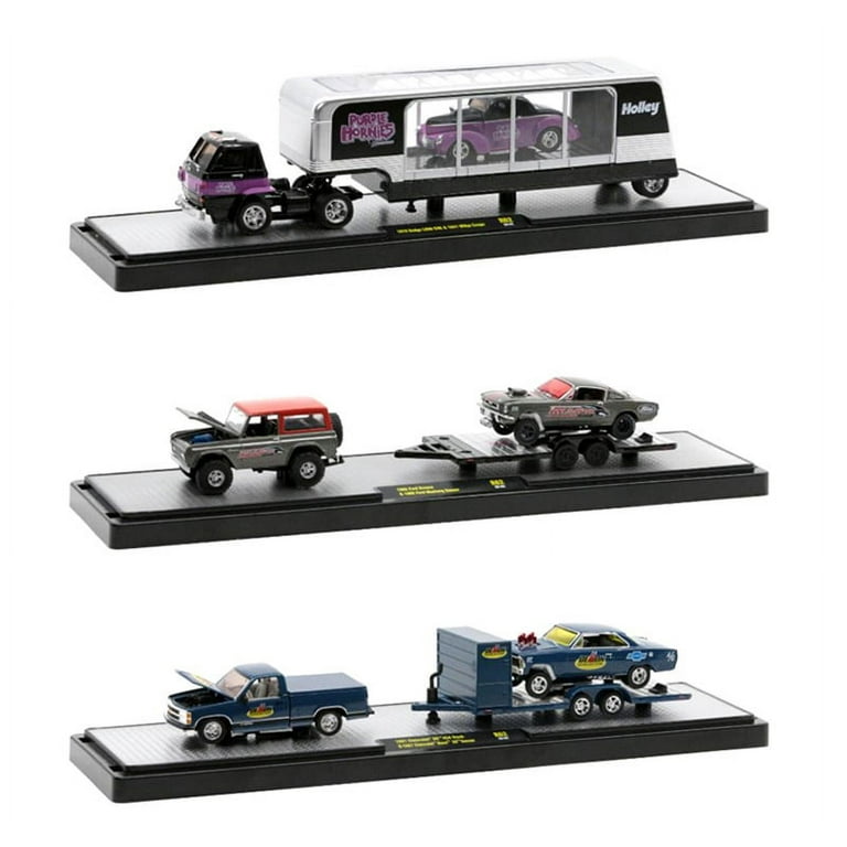 M2マシーン 1970 ダッジCOE & 1941 ウィリス・クーペ・ガッサー M2 Machines Auto-Haulers Release 62 - Purple Hornies - 1970 Dodge