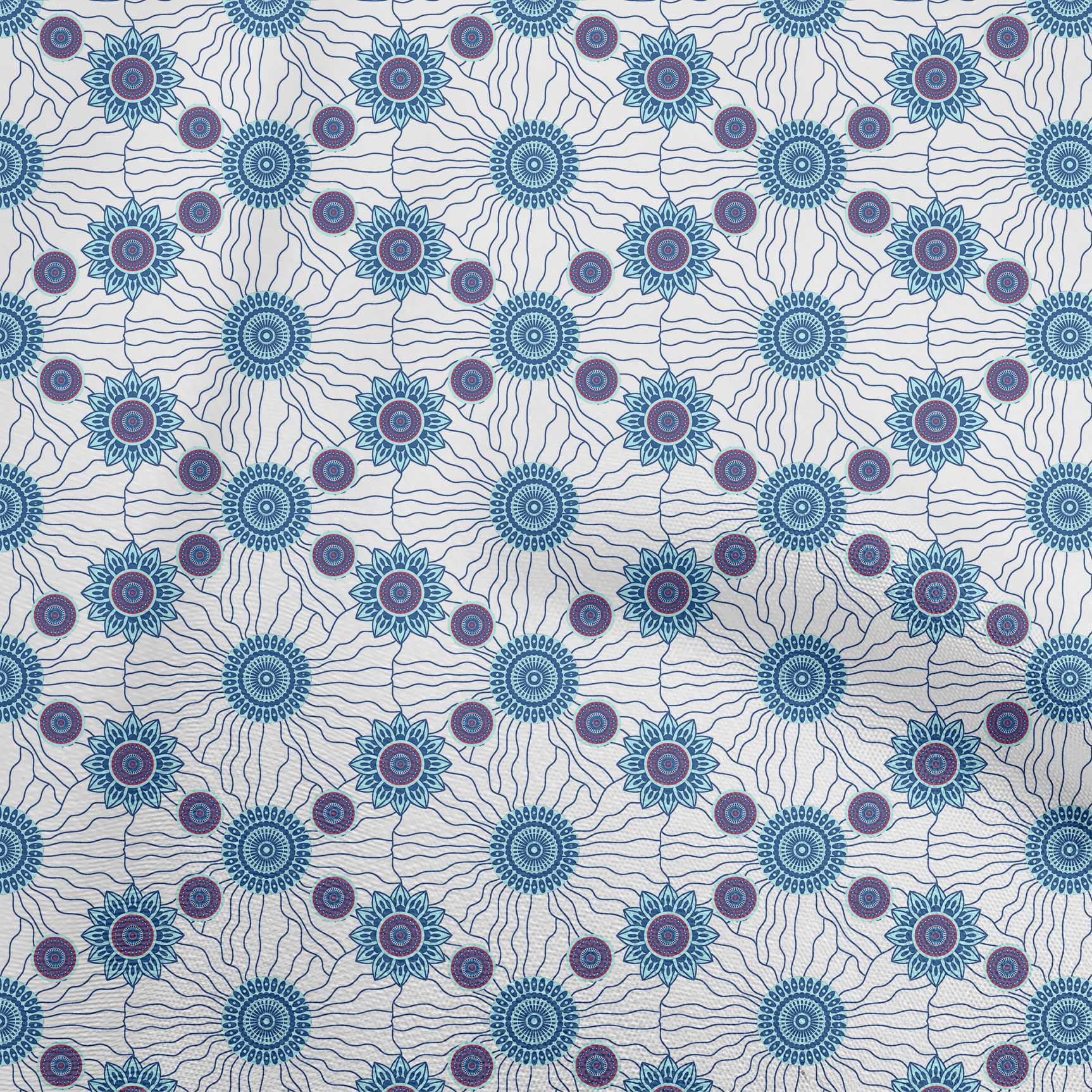 Light Turquoise Block Printed Fabric Precut 2.5 meter BP44S main image 0
