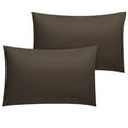 thumbnail image 1 of 2pcs Pillowcases Soft Microfiber,No Wrinkle,Standard, Coffee Pillow Case Cover, 1 of 2
