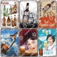 thumbnail image 2 of Letreros de hojalata con placa de cerveza japonesa, cartel retro de cerveza de barril, placa de metal, decoración de pared para bar, pub, club, comedor, hogar, 2 of 5