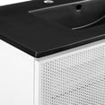 thumbnail image 6 of Calla 36" Perforated Metal Bathroom Vanity in Black White, 6 of 11
