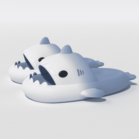 

Boys And Girls Casual Cute Cartoon Shark Slides Non-slip Slip-on Gradient Soft Comfortable Slippers EVA