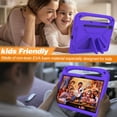 thumbnail image 3 of Allytech Kids ase for Samsung Galaxy S9/S8/S7/S9 FE 11 Inch Tablet SM-X710 X700 X706 X870, Kids Friendly EVA Handle Stand Shockproof Protective Case for Galaxy Tab S9 FE - Purple, 3 of 5