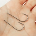 thumbnail image 4 of 100pcs High-Carbon Steel Double-Barbed Fishing Hooks with Long Handle & Loop Shank, Corrosion-Resistant Design for Secure Bait Fixation, Suitable for Freshwater and Saltwater Fishing, Size 10# Packed, 4 of 7