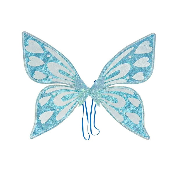 Alas de hada de mariposa, alas de mariposa para vestir, alas de princesa de hadas, brillantes Azul
