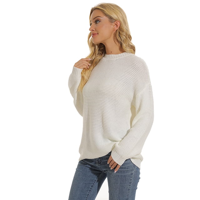Chandail Col Roulé d'Hiver pour Femmes Manches Longues Douces Chaud Tricoté Décontracté Confortable