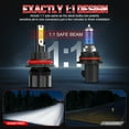 thumbnail image 3 of For Mercury Grand Marquis 1998-2005 9007 LED High Low Beam Headlight Bulbs Ultra Brighter White 2x, 3 of 10