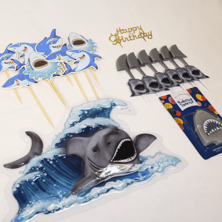 Oasis Supply, SHARK Cake Toppers for Birthdays and Parties, (Kit #2) 33 items