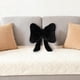 thumbnail image 4 of Cojín de asiento con lazo de peluche, multifuncional, decorativo Negro, 4 of 9