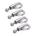 thumbnail image 1 of Unique Bargains 7.5mm Open Picture Hanging Wire Hook Electroplating Copper Hooks 4Pack, 1 of 5