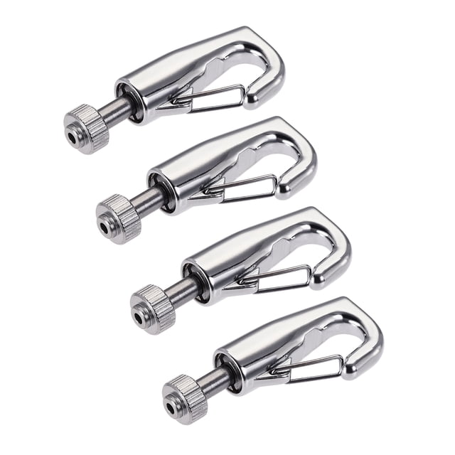 Unique Bargains 7.5mm Open Picture Hanging Wire Hook Electroplating Copper Hooks 4Pack
