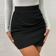thumbnail image 2 of Akafmk Womens Summer Skirts,Stretch Bodycon Pencil Skirt,Solid Color High Waisted Pencil Skirts Slim Fittness Hip Bodycon Skirt Cocktail Party Mini Skirts, 2 of 5