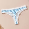 thumbnail image 5 of Blmnix Cheeky Panties for Women Thong Underwear Cute Underwear Panty Lace Panties Blue Sexy Panties for Women,XL, 5 of 9