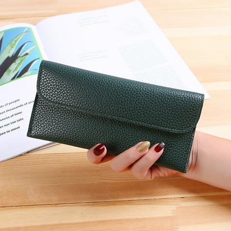 Vrorvz Women's Wallet with Card Slots Bifold Slim Money Purse Zipper ID Holder Small for Women Soft Synthetic Leather Vegan Friendly Long Lasting and Suit Gift Idea