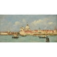 thumbnail image 2 of Eugène Boudin 14x9 Black Ornate Wood Framed Double Matted Museum Art Print Titled: Venice. Customs and Notre-Dame-De-La-Salute (1895), 2 of 5