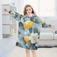 thumbnail image 5 of FORMRS Wearable Blanket Hoodie with Sleeves for Kids Cozy Flannel Sweatshirt, Lemon Pattern, 5 of 7