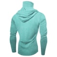 thumbnail image 4 of Men's UPF 50+ Hooded Long Sleeve Shirt with Integrated Face Gaiter Quick Dry Lightweight for Fishing Hiking Camping Outdoor Sports Sun Protection Shirts,Turquoise,XXL, 4 of 4