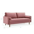 thumbnail image 3 of Sofa, Velvet, Pink, Modern Contemporary Urban Design, Living Lounge Room Hotel Lobby Hospitality, 3 of 10