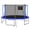 Blue 48, variant on 14FT Trampoline with Enclosure Net for Outdoor Fun, Blue Steel Recreational Trampoline for Backyard