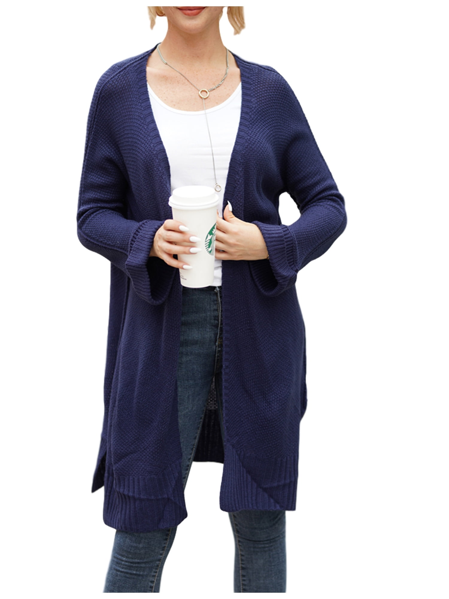 navy blue wrap sweater