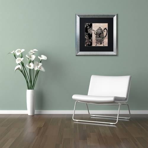 Trademark Fine Art "Victorian Table III" Canvas Art by Color Bakery Black Matte, Silver Frame