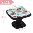 thumbnail image 3 of 4 Pcs Square Cabinet Handle Cupboard Knob Drawer Pulls Handle Christmas Drawer Knobs with Screws Furniture Decoration, 3 of 5