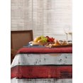 thumbnail image 3 of Vintage American Flag Tablecloth Rectangle Table Cloths 54x108 , Waterproof Tablecloth Outdoor Table Cloth, Country Wooden USA Flag Washable Table Cover for Kitchen Dining Party, 3 of 8