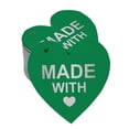 thumbnail image 1 of Inkdotpot Silver Foil Paper Hang Tags Made With Love Wedding Favor Tags 50 Pieces, 1 of 6