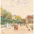 thumbnail image 2 of Erwin Pendl 20x20 Black Ornate Framed Double Matted Museum Art Print Titled: At the Volksgarten, 2 of 5