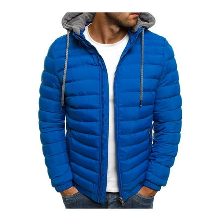 Men's Lightweight Water Resistant Zip up Hooded Puffer Jacket