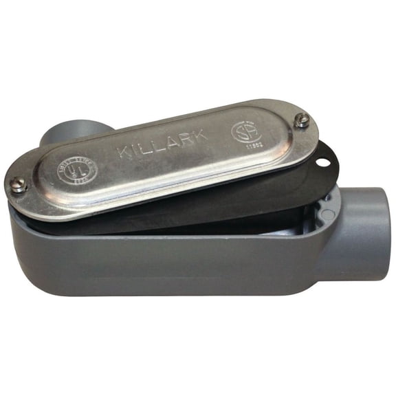 Killark OLL-5CG, Conduit Body, Body,Cvr,Gask 1-1/2In Ll Al, 1 PC