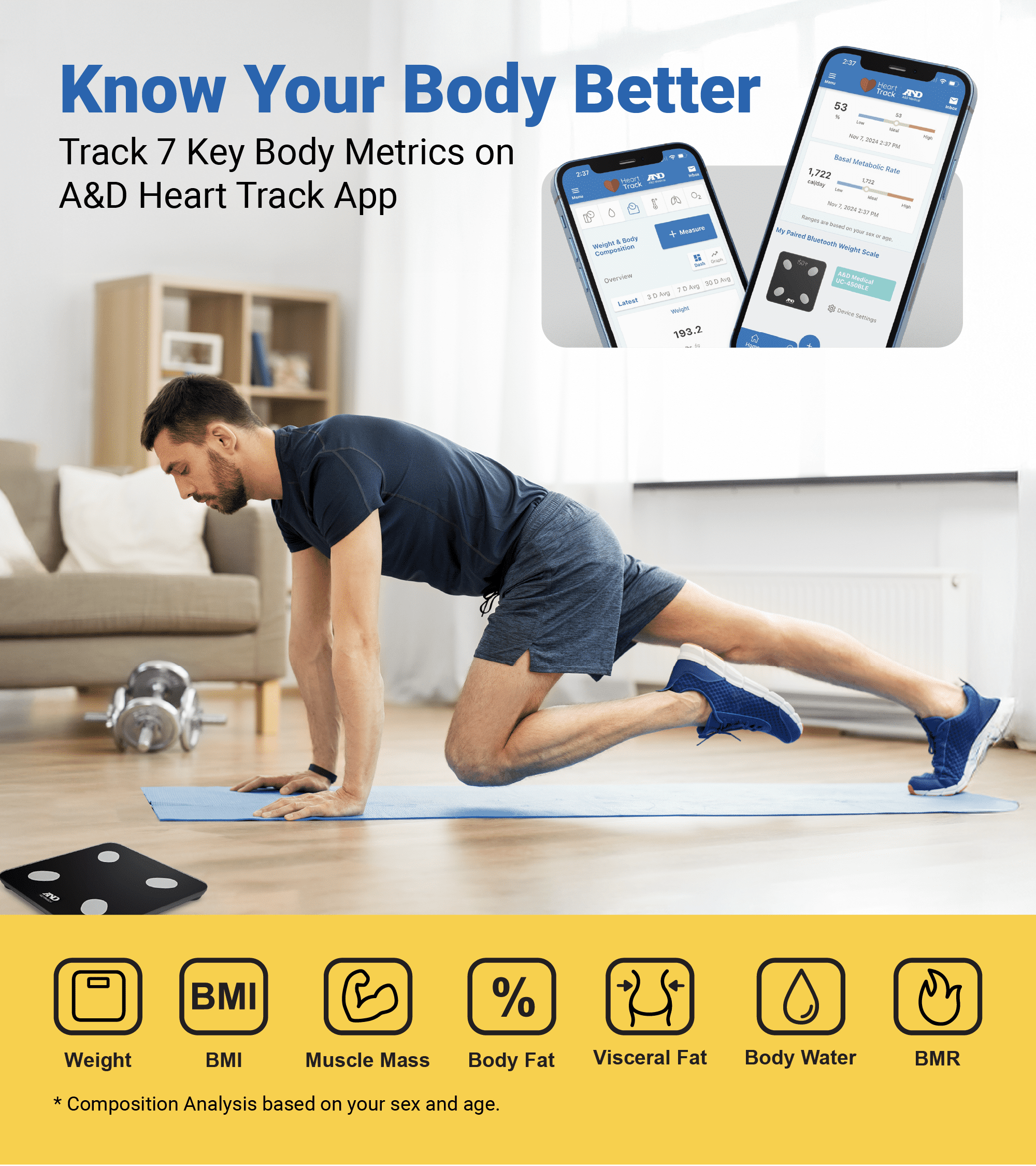 Body Composition Scale UC-450BLE with Bluetooth