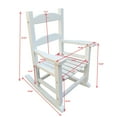 thumbnail image 6 of Kid's Porch Rocking Chair for Indoor or Outdoor Patio Use, Small Wooden Rocker for Kids Ages 6-10, White, 6 of 6