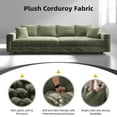 thumbnail image 6 of 82.7 Cloud Couch, Sectional Couches for Living Room, Modern Green Upholstered Sofa with Deep Seat, Soft Pillows, Convertible Lounge Chair, 6 of 9