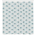 thumbnail image 3 of Ambesonne Hedgehog Shower Curtain, Watercolor Animals, 69"Wx75"L, Pale Blue Grey and White, 3 of 3