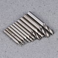 thumbnail image 4 of FELTECHELECTR 10PCS Rotary Tool Accessory Set High Speed Steel Silver Flute End Mill for Woodworking, 4 of 6