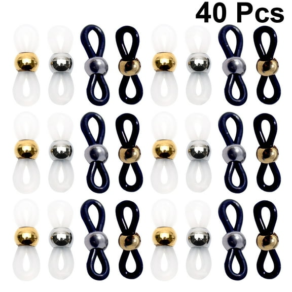 40 Rubber Eyeglass Chain Ends Adjustable Eyeglass Chain Ends Eyeglass Ends Connector for Eyeglass Holder Necklace Chain Strap