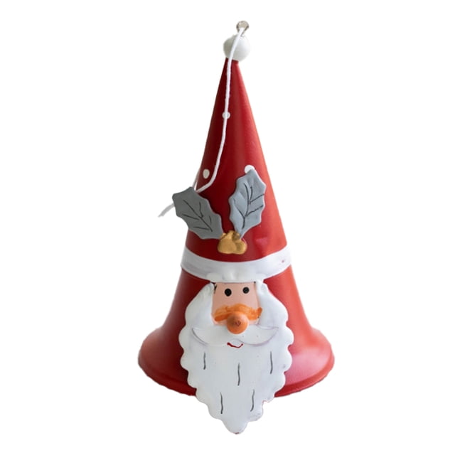 Wosthever Campana de Navidad Decoración Festival Adornos Diseño de escena Campanas de hierro Colgantes Ornamento colgante Prop Accesorios de vacaciones Kits de decoración para fiestas Papá Noel Wosthever HA069396-01
