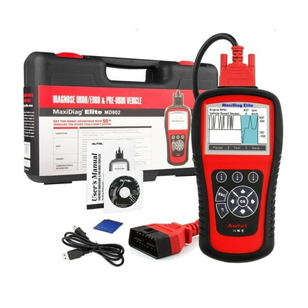 Autel MD802 OBD2/EOBD Scan Tool for Engine, Transmission, ABS, Airbag,EPB,OIL Service Reset (MD802(4 System))