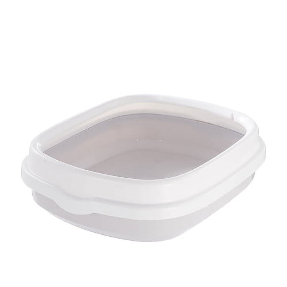 Cheers.US Semi-closed Detachable Anti-splash Pet Cats Sand Litter Box Toilet with Scoop,Portable, Lightweight, Eco-friendly Dismountable design for easy cleaning