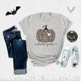 thumbnail image 2 of PENGXIANG Femmes Automne Citrouille T-Shirts Drôle Manches Courtes Halloween T-Shirts Graphiques Tops, 2 of 6